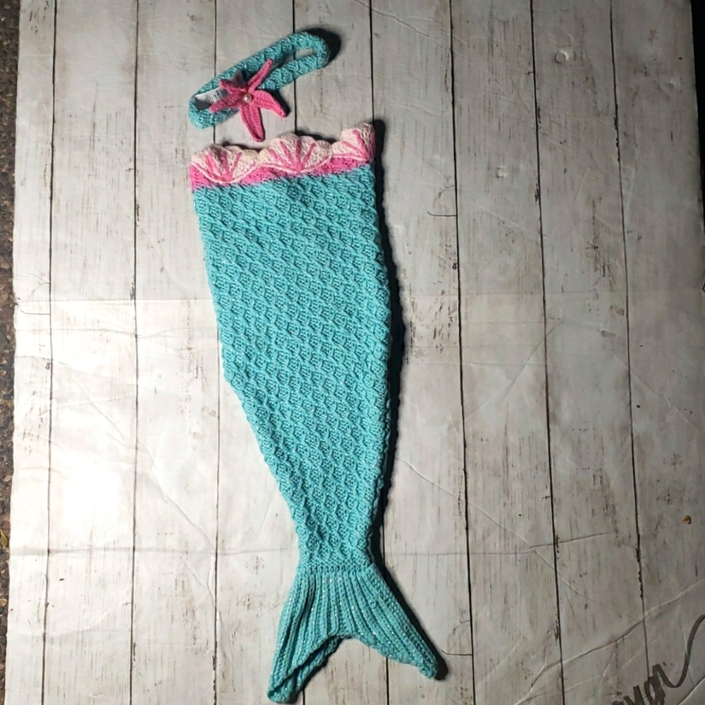 Newborn knit mermaid outfit